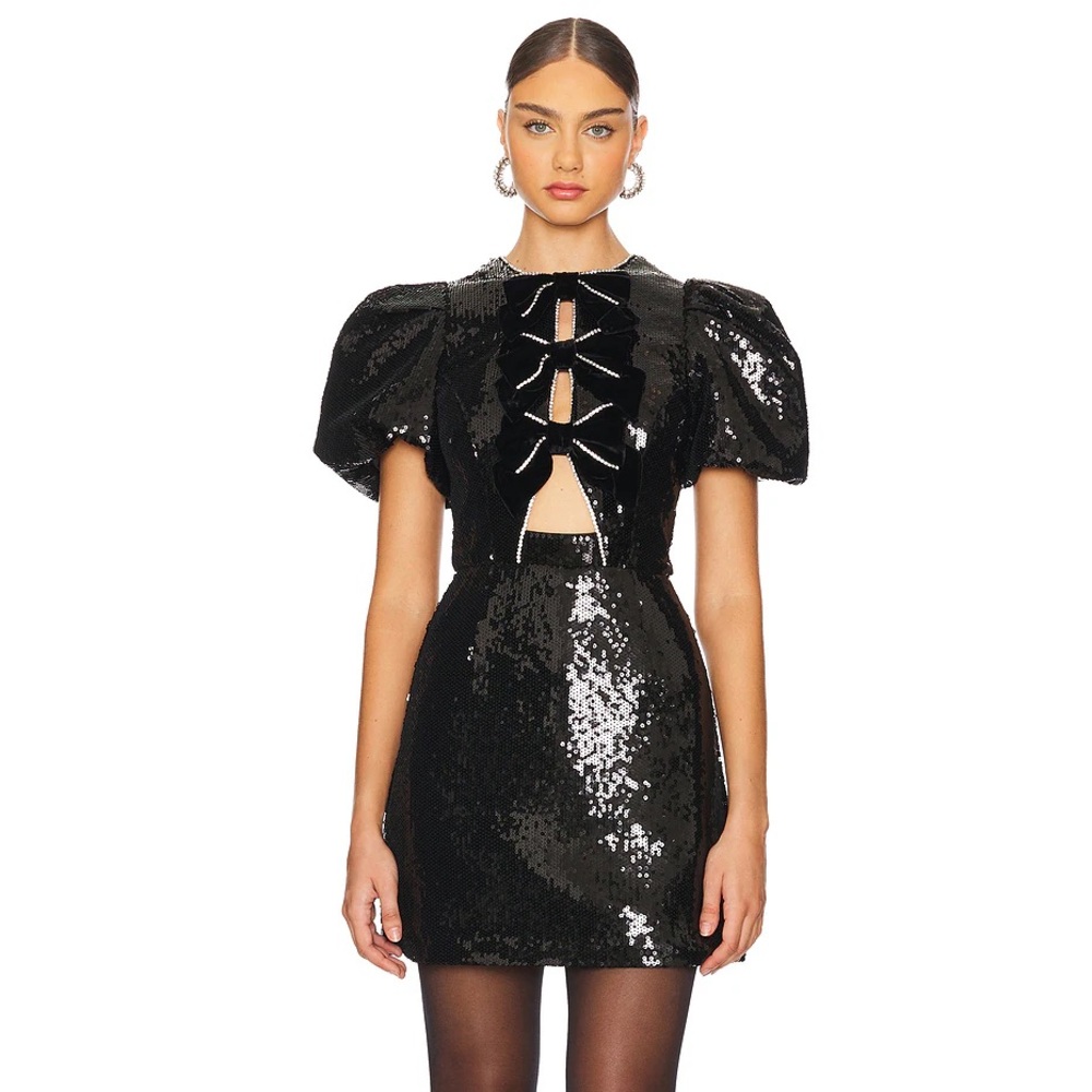 Rebecca Vallance Midnight Sequin Mini Dress
